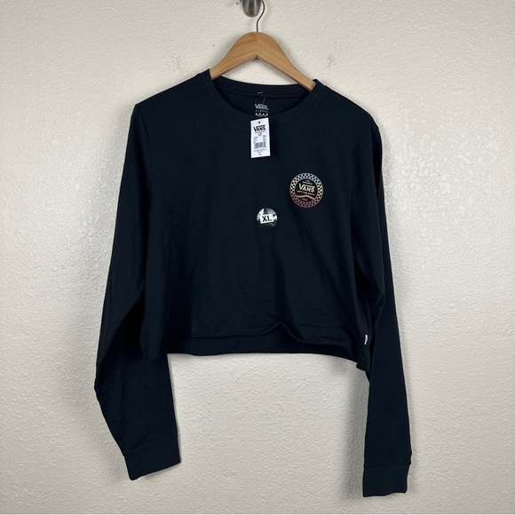 Vans Tops - Vans Wind It Cropped Rainbow Graphic Long Sleeve Top Size X-Large Women
